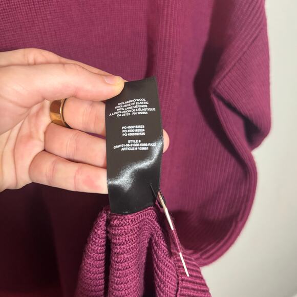 Womens Size S Aritzia Babaton Maclean 100% Merino Wool Turtleneck Sweater Dress - Picture 3 of 7